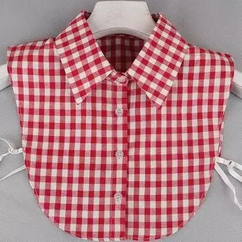 Женский универсальный воротник-подделка в сетку, полосатый, универсальный воротник, рубашка на весну и осень, воротник-подделка, модный трендовый воротник для интерьера One size