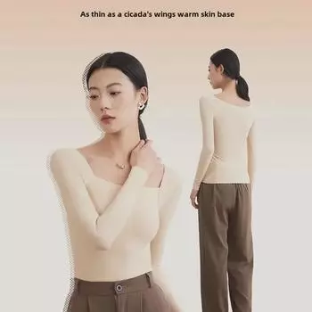 Женский увлажняющий и лифтинговый термо-бесшовный топ 2024 года: Антистатический, осенне-зимний базовый слой M (80-100 kg)