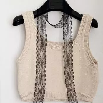 Женский узкий длинный шарф Y2K однотонный шелковый черный лента для сумки повязки на голову чокер цветочный кружевной шарф