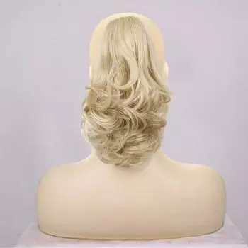 Женский вьющийся хвостик, наращивание шиньон с зажимом для когтей, пушистое натуральное высокотемпературное волокно, высокий хвост, длинный волнистый парик, синтетические волосы C