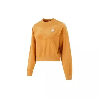 Женский велюровый свитшот Nike Heritage Crew оранжевый CZ1877-712 XL