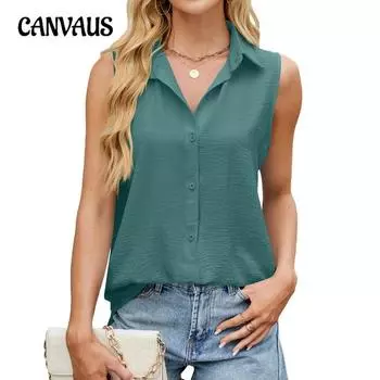 Женский весенне-летний новый однотонный жилет с пуговицами на лацканах из шифона S чёрный