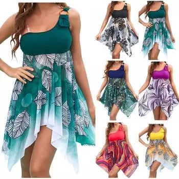 Женский весенне-летний сексуальный купальник с сетчатым принтом и разрезом сверху (Набор из двух частей) XXXXL чёрный