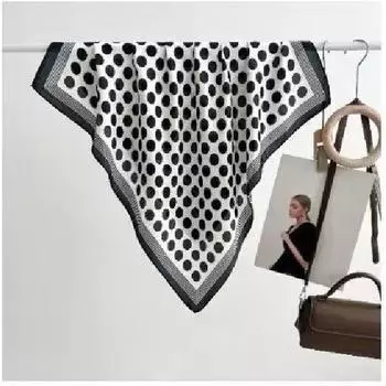 Женский весенне-осенний новый хлопковый лен с цветочным принтом и буквами, хлопковый лен с узором «елочка», шелковый шарф, квадратный шарф, профессиональный шарф, шарф 70*70CM