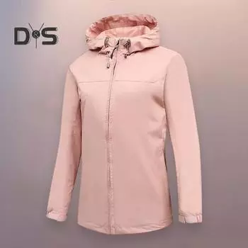 Женский весенне-осенний плащ с капюшоном на шнурке, ветрозащитное пальто с длинными рукавами и карманами на молнии ярких цветов, ветрозащитное пальто XL синий