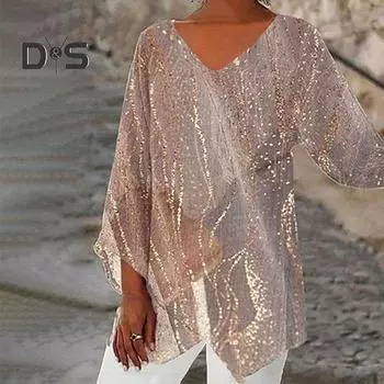 Женский весенне-осенний топ с V-образным вырезом, неровным подолом, средней длины, с длинным рукавом, свободный повседневный пуловер с цветочным принтом, подходящая по цвету женская футболка больших размеров XL белый