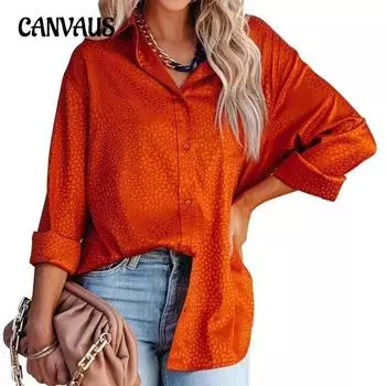 Женский весенний новый удобный атласный свободный топ с принтом «дробленый камень» с длинными рукавами S чёрный