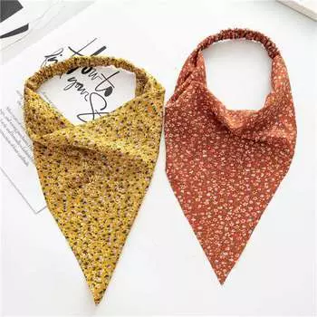 Женский весенний платок с треугольной переплеткой и закрытой лентой на эластичной ленте с тремя состояниями 48-60