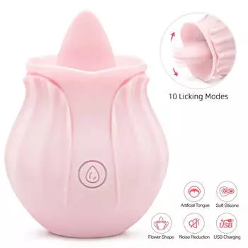 Женский вибратор для лизания точки G, секс-игрушки для взрослых с языком, розовый