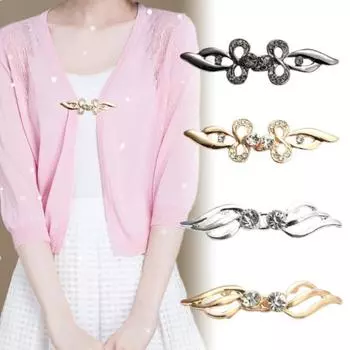 Женский винтажный кардиган, свитер, зажим-уточка, шаль, блузка, воротник, одежда, рубашка, шарф, брошь, булавка, ювелирные аксессуары 1 pc