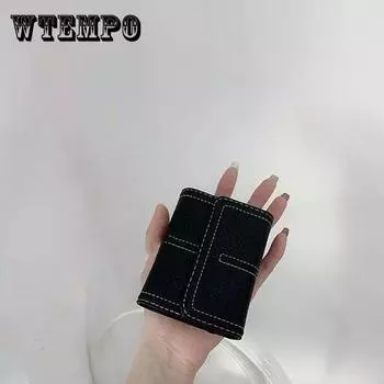 Женский винтажный многофункциональный однотонный короткий кошелек, повседневный мини-кошелек из мягкой искусственной кожи для кредитных карт, банковских карт 11.5*9*1.5cm красный