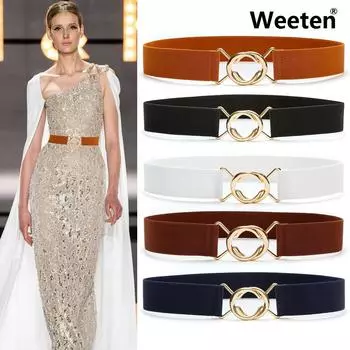 Женский винтажный пояс, женский широкий металлический однотонный пояс, платье, юбка, украшение одежды кофейный
