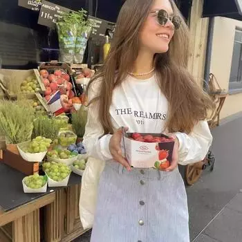 Женский винтажный принтованный круглый вырез хлопковый длинный рукав прошитые манжеты свободный топ M белый