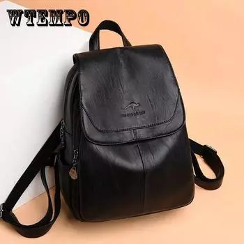 Женский вместительный рюкзак-кошельки, кожаная женская винтажная сумка высокого качества, школьные сумки, дорожный рюкзак, женская сумка для книг, рюкзак синий