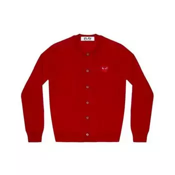 Женский вязаный кардиган с красным сердцем Comme des Garcons Play, красный женский уличный свитер AZ-N007-051-5 S