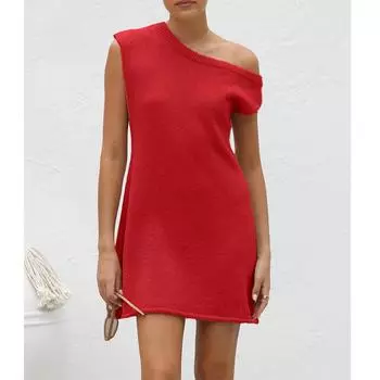 Женский вязаный летний свитер с перекрещенными плечами S чёрный