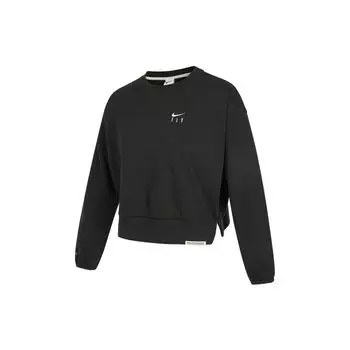 Женский вязаный спортивный свитшот с круглым вырезом Nike Standard Issue с вышитым логотипом, черный DD9256-010 XXL