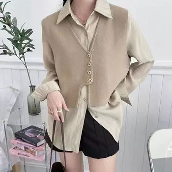 Женский вязаный жилет Майяра с v-образным вырезом без рукавов и сложенными плечами, свитер, кардиган, жилет, женские топы One Size чёрный