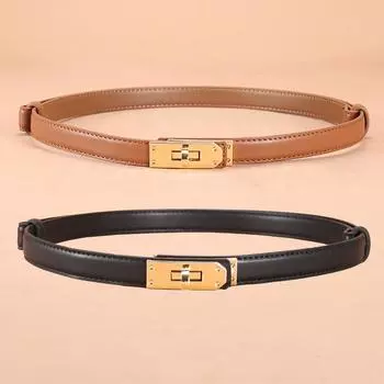 Женский выдвижной ремень из натуральной кожи, регулируемый пояс из воловьей кожи на талии, аксессуары для одежды, женский ремень с пряжками 105cm чёрный