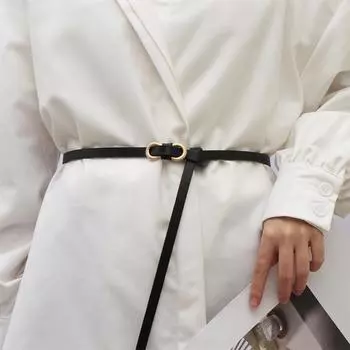 Женский высококачественный ретро-роскошный простой универсальный пояс-галстук маленький