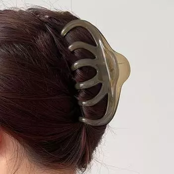 Женский зажим для волос с когтями большого размера, пластиковый зажим для волос, зажим для волос на затылке, инструмент для укладки, аксессуар для волос света кофе