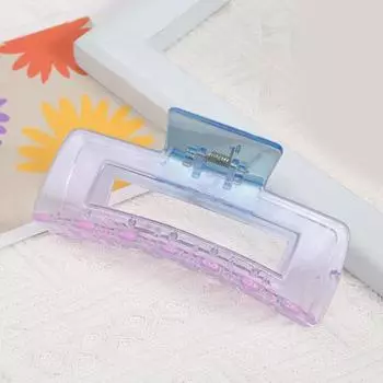 Женский зажим для волос, сильный коготь, защита от разрывов, градиент цвета, контрастные цвета, гладкий край, украшение для волос, эластичный красный