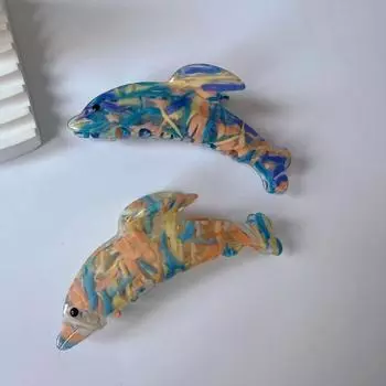 Женский зажим для волос в форме дельфина, коготь для волос, противоскользящий, сильный коготь, украшение для фиксации волос с перекрестными зубами A