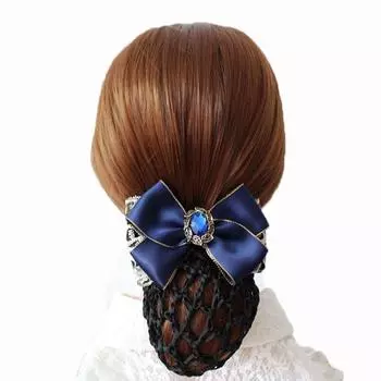 Женский жемчуг медсестра женщины пружинный зажим заколки для волос крышка сетка конский хвост зажим корейский пучок снуд B