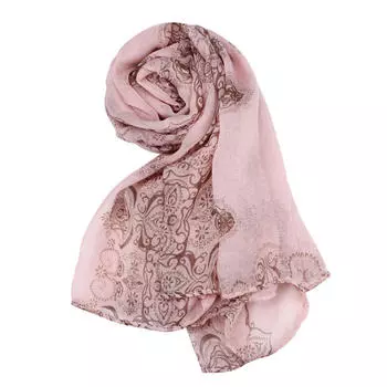 Женский женский классический шарф с принтом, шарфы, солнцезащитный платок PK розовый
