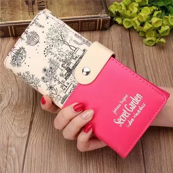 Женский женский кожаный кошелек из искусственной кожи, длинный кошелек, держатель для карт, сумка-клатч розовый