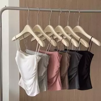 Женский кроп-топ на тонких бретельках, укороченная летняя майка красный