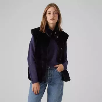 Женский жилет без рукавов из искусственного меха VERO MODA XS коричневый