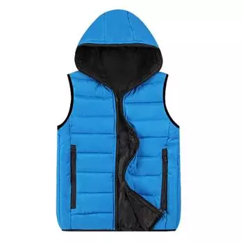 Женский жилет без рукавов, пальто, куртка без рукавов для женщин, модный теплый зимний жилет с капюшоном M зелёный