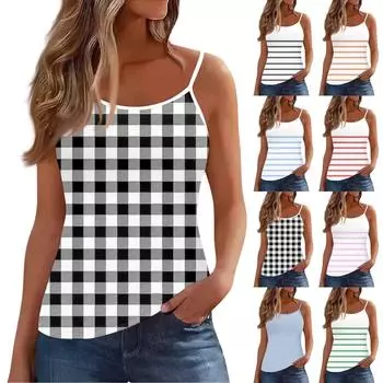 Женский жилет без рукавов с глубоким вырезом, футболка с U-образным вырезом, подтяжки XL