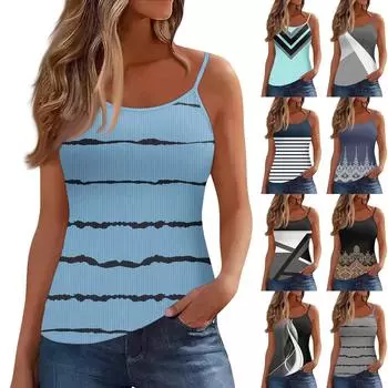 Женский жилет без рукавов с глубоким вырезом, футболка с U-образным вырезом, подтяжки L чёрный