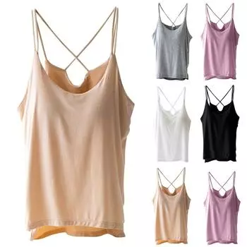 Женский жилет-бретелька, женское сексуальное нижнее белье, нижнее белье не нужно носить, с нагрудными подушечками M белый