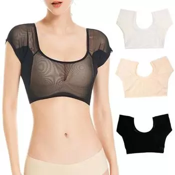 Женский жилет для защиты от пота под мышками, прозрачные рубашки с защитой от пота в области подмышек, быстросохнущий жилет с запахом, впитывающий пот для женщин, девушек и женщин M