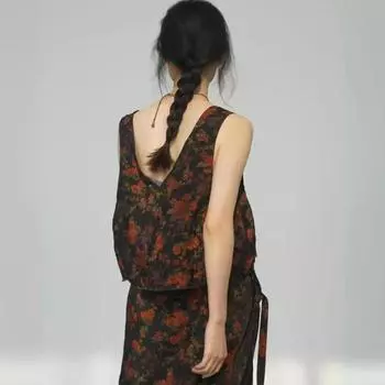 Женский жилет Johnature с цветочным принтом и v-образным вырезом на пуговицах, весенний женский тканевый жилет в китайском стиле, винтажный жилет, топы One Size