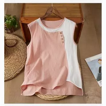Женский жилет Модная повседневная футболка Топы Дизайн с вырезом на спине Жилет Безрукавная футболка Верхняя одежда Нижнее белье Базовая майка XXL розовый