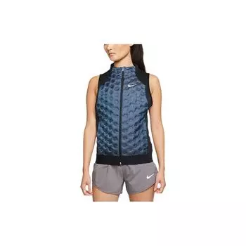 Женский жилет на молнии с воротником-стойкой Nike Logo Синий BV3852-464 XXL