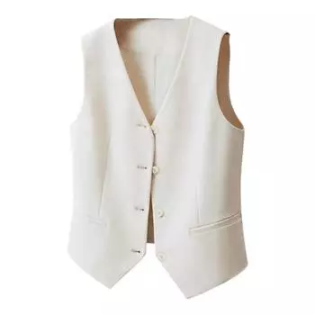 Женский жилет однобортный однотонный без рукавов с V-образным вырезом, облегающий строгий деловой кардиган в стиле ретро для офиса, свадьбы, банкета, жилет S красный