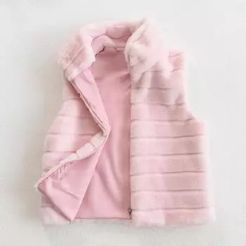 Женский жилет, пальто из искусственного меха, воротник-стойка, застежка-молния, кардиган без рукавов, однотонный, уютный, сохраняющий тепло, верхняя одежда, повседневная одежда, школьный жилет S чёрный