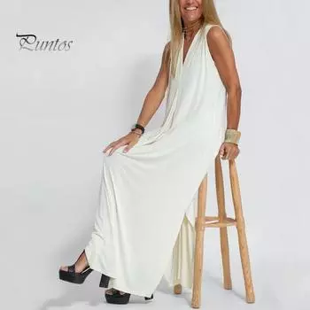 Женский жилет, платье, пальто, сплошной цвет, трапециевидной формы, свободный кардиган с длинными рукавами, до щиколотки, V-образный вырез, платье макси, простой стиль, пальто с разрезом S белый