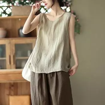 Женский жилет с круглым вырезом без рукавов, однотонные топы на бретелях, однотонный свободный крой, тонкий спортивный жилет, уличная одежда XL темно-розовый