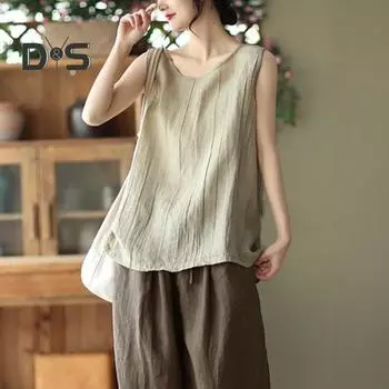 Женский жилет с круглым вырезом без рукавов, однотонные топы на бретелях, однотонный свободный крой, тонкий спортивный жилет, уличная одежда XL темно-розовый