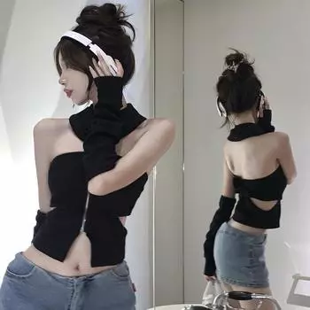 Женский жилет с открытыми плечами, съемный дизайн Sense L