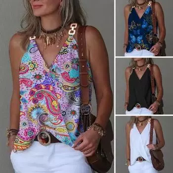 Женский жилет с V-образным вырезом без рукавов, свободный насыщенный цвет, платье с принтом бабочек 2XL чёрный