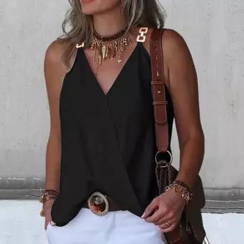 Женский жилет с v-образным вырезом без рукавов, свободный насыщенный цвет, платье с принтом бабочек, повседневный женский топ на бретелях с открытыми плечами M белый