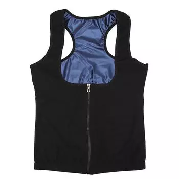 Женский жилет-сауна, удобный, для потоотделения, для похудения, жилет-сауна с застежкой-молнией для занятий йогой LXL L XL