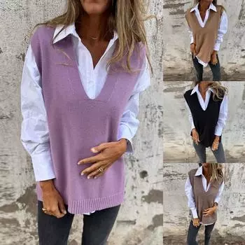 Женский жилет Зимний теплый безрукавный жилет Легкий повседневный жилет L чёрный